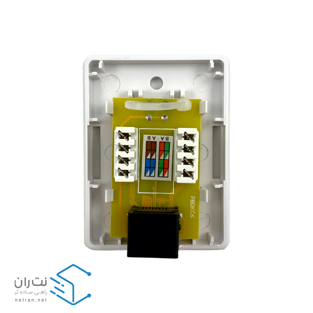 کیستون باکس شبکه تک پورت یوبی نت Cat6 UTP-4